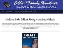 Tablet Screenshot of biblicalfamilyministries.com
